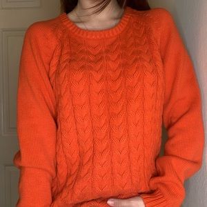 Thick orange winter sweater